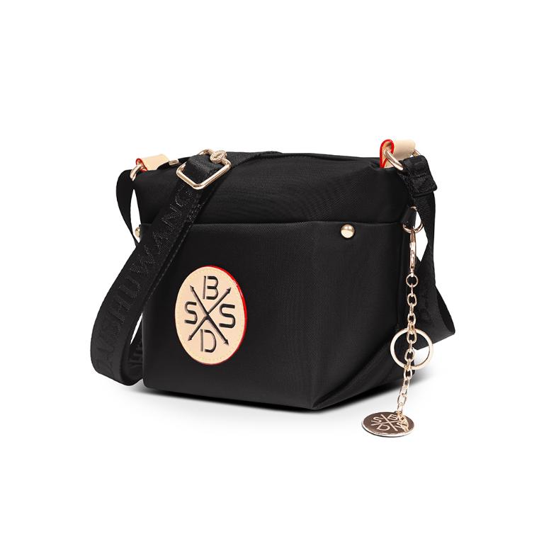 B.S.D.S冰山袋鼠 - 黑色狂想曲 - 古典輕奢造型斜背包 - 駱色黑【S-088K】