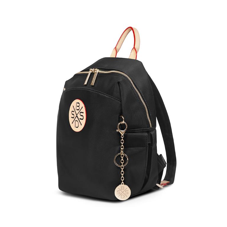 B.S.D.S冰山袋鼠 - 黑色狂想曲 - 古典輕奢多層附插袋後背包 - 駱色黑【S-093K】