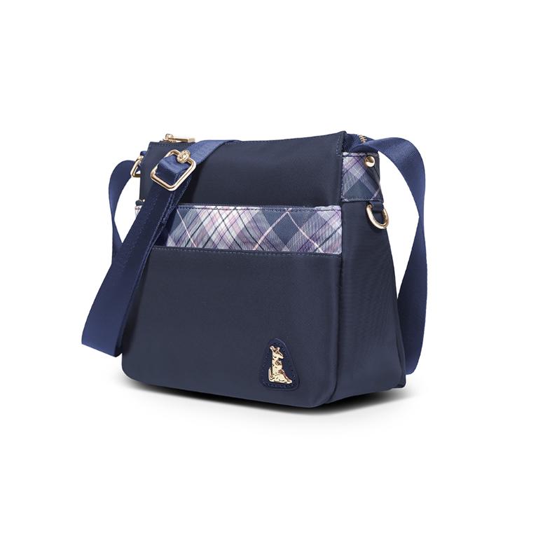 B.S.D.S冰山袋鼠 - 都會名伶 - 英倫風多層百搭斜背包 - 古典藍【K8014B】