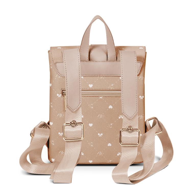 B.S.D.S冰山袋鼠 - 布朗小姐 - 甜美信封鎖釦後背包 - 粉杏色【6157-C】