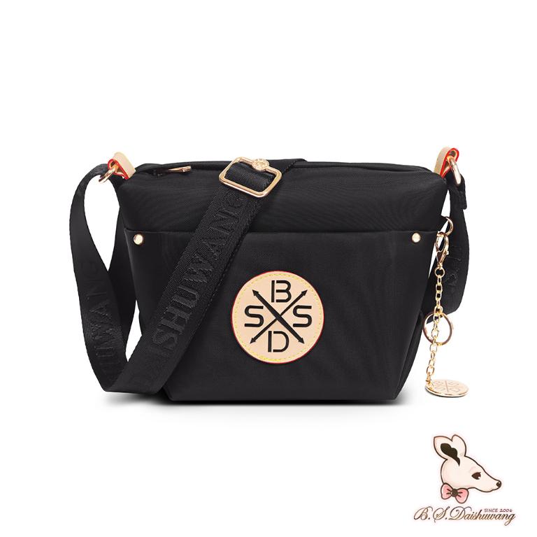 B.S.D.S冰山袋鼠 - 黑色狂想曲 - 古典輕奢造型斜背包 - 駱色黑【S-088K】