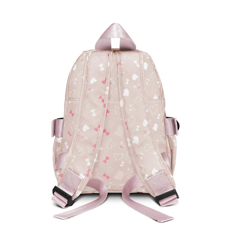 B.S.D.S冰山袋鼠 - 心心相印 - 溫柔多口袋附插袋後背包 - 粉杏色【D00151-C】