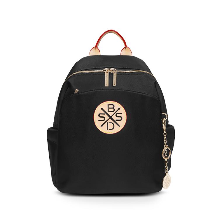 B.S.D.S冰山袋鼠 - 黑色狂想曲 - 古典輕奢多層附插袋後背包 - 駱色黑【S-093K】