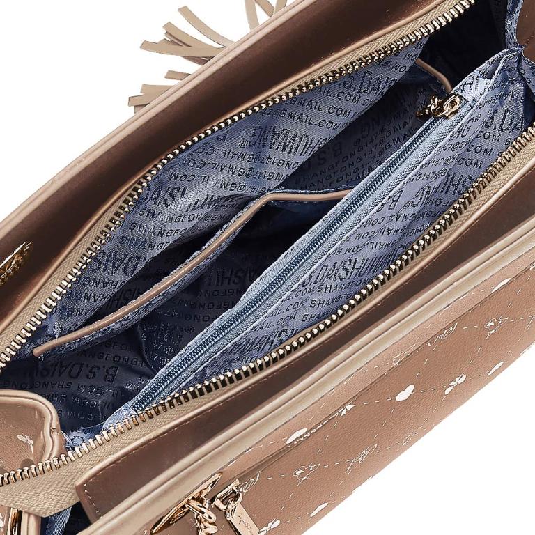 B.S.D.S冰山袋鼠 - 布朗小姐 - 甜美金鍊兩用托特包 - 粉杏色【9088-C】