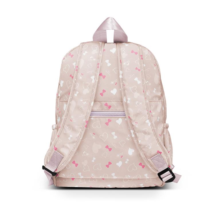 B.S.D.S冰山袋鼠 - 心心相印 - 溫柔大容量附插袋後背包 - 粉杏色【D060-C】
