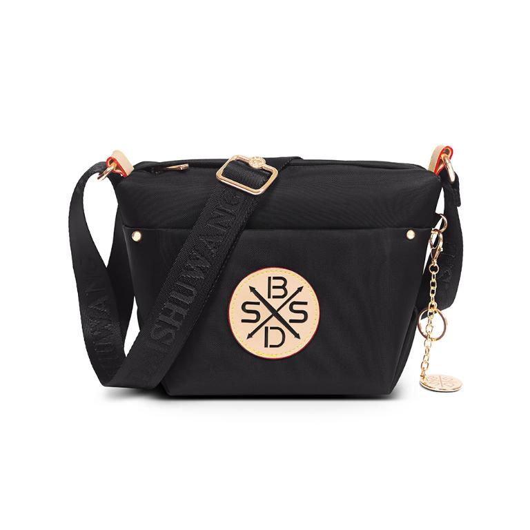 B.S.D.S冰山袋鼠 - 黑色狂想曲 - 古典輕奢造型斜背包 - 駱色黑【S-088K】