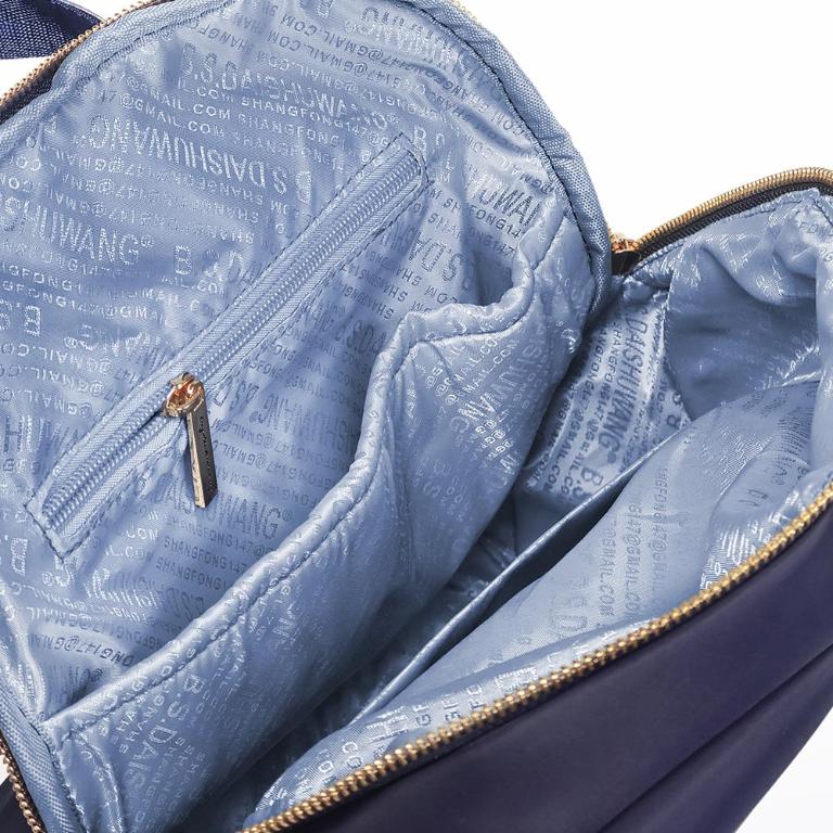 B.S.D.S冰山袋鼠 - 都會名伶 - 英倫風造型附插袋後背包 - 古典藍【K091B】