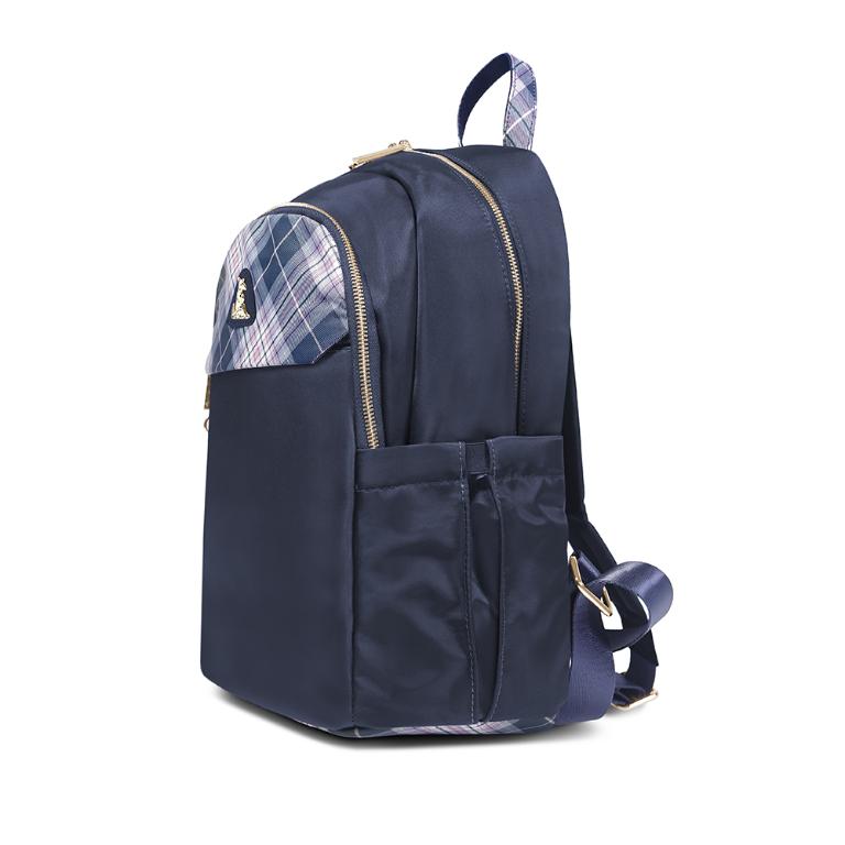 B.S.D.S冰山袋鼠 - 都會名伶 - 英倫風多夾層附插袋後背包 - 古典藍【K096B】