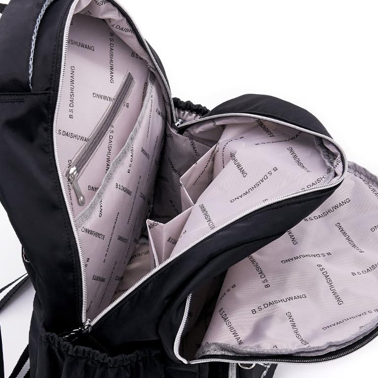 B.S.D.S冰山袋鼠 - 動物派對 - 輕旅多層大容量附插袋後背包 - 粉紫色【Z1810-3P】