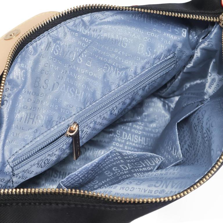 B.S.D.S冰山袋鼠 - 黑色狂想曲 - 古典輕奢蓋釦兩用手提包 - 駱色黑【S-092K】