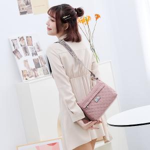 B.S.D.S冰山袋鼠 - 漫遊城市 - 小菱格輕量多層斜背包 - 優雅紫【Z9001-AU】