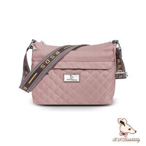 B.S.D.S冰山袋鼠 - 漫遊城市 - 小菱格輕量多層斜背包 - 優雅紫【Z9001-AU】