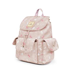 B.S.D.S冰山袋鼠 - 心心相印 - 溫柔多夾層後背包 - 粉杏色【D120-C】