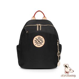 B.S.D.S冰山袋鼠 - 黑色狂想曲 - 古典輕奢多層附插袋後背包 - 駱色黑【S-093K】