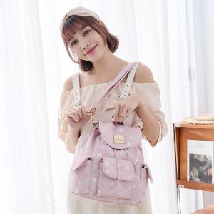 B.S.D.S冰山袋鼠 - 心心相印 - 溫柔多夾層後背包 - 粉杏色【D120-C】