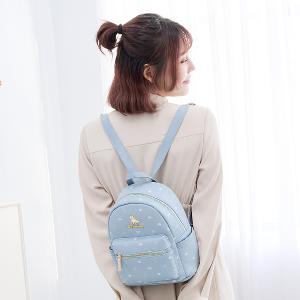 B.S.D.S冰山袋鼠 - 布朗小姐 - 甜美實搭迷你後背包 - 霧藍色【9083-LB】