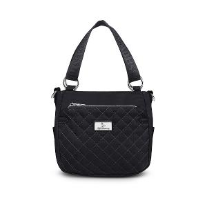 B.S.D.S冰山袋鼠 - 漫遊城市 - 小菱格手提兩用包 - 沉穩黑【Z8012-AK】