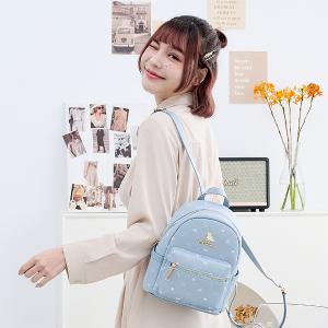 B.S.D.S冰山袋鼠 - 布朗小姐 - 甜美實搭迷你後背包 - 霧藍色【9083-LB】