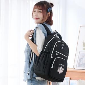 B.S.D.S冰山袋鼠 - 動物派對 - 輕旅多層大容量附插袋後背包 - 霧黑色【Z1810-3K】