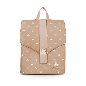 B.S.D.S冰山袋鼠 - 布朗小姐 - 甜美信封鎖釦後背包 - 粉杏色【6157-C】