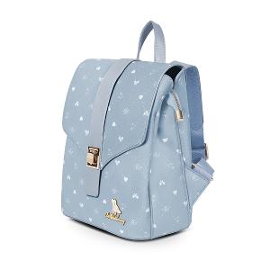 B.S.D.S冰山袋鼠 - 布朗小姐 - 甜美信封鎖釦後背包 - 霧藍色【6157-LB】