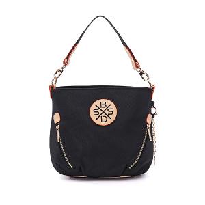 B.S.D.S冰山袋鼠 - 黑色狂想曲 - 古典輕奢可拆式兩用手提包 - 駱色黑【S-6011K】