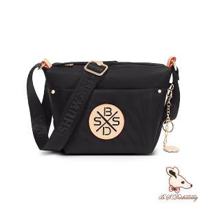 B.S.D.S冰山袋鼠 - 黑色狂想曲 - 古典輕奢造型斜背包 - 駱色黑【S-088K】