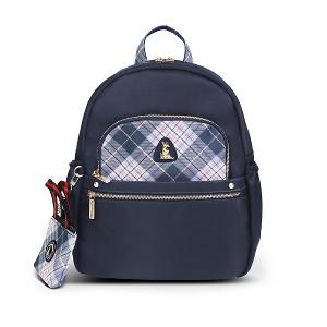 B.S.D.S冰山袋鼠 - 都會名伶 - 英倫風多口袋附插袋後背包 - 古典藍【K116B】