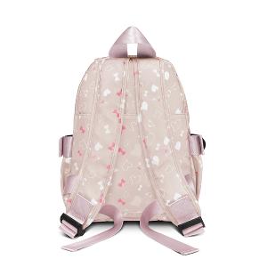 B.S.D.S冰山袋鼠 - 心心相印 - 溫柔多口袋附插袋後背包 - 粉杏色【D00151-C】