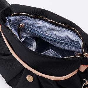 B.S.D.S冰山袋鼠 - 黑色狂想曲 - 古典輕奢掀蓋式斜背包 - 駱色黑【S-087K】