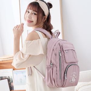 B.S.D.S冰山袋鼠 - 動物派對 - 輕旅大容量附插袋後背包 - 粉紫色【Z060-3P】