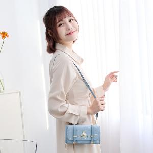 B.S.D.S冰山袋鼠 - 布朗小姐 - 甜美實搭萬用隨身包 - 霧藍色【995-LB】
