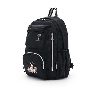 B.S.D.S冰山袋鼠 - 動物派對 - 輕旅大容量附插袋後背包 - 霧黑色【Z060-3K】