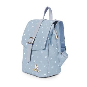 B.S.D.S冰山袋鼠 - 布朗小姐 - 甜美造型蓋釦後背包 - 霧藍色【6158-LB】