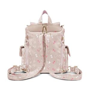 B.S.D.S冰山袋鼠 - 心心相印 - 溫柔多夾層後背包 - 粉杏色【D120-C】