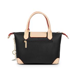 B.S.D.S冰山袋鼠 - 黑色狂想曲 - 古典輕奢蓋釦兩用手提包 - 駱色黑【S-092K】