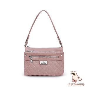 B.S.D.S冰山袋鼠 - 漫遊城市 - 小菱格實搭斜肩包 - 優雅紫【Z8022-AU】