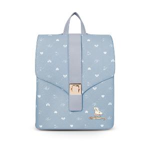 B.S.D.S冰山袋鼠 - 布朗小姐 - 甜美信封鎖釦後背包 - 霧藍色【6157-LB】