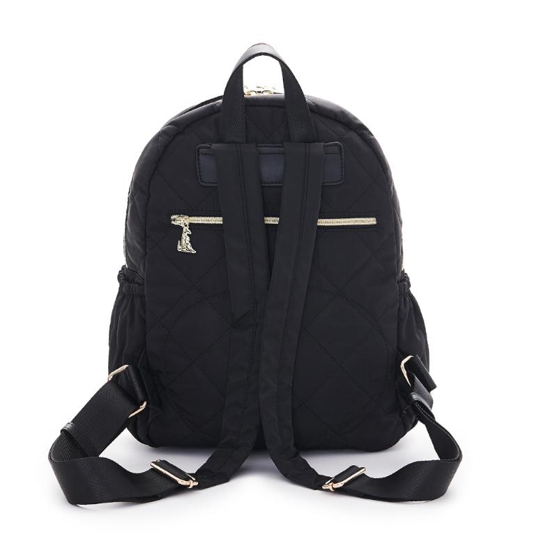 B.S.D.S冰山袋鼠 - 霓虹甜心 - 菱格多口袋後背包 - 黑加侖【Z116-AK】