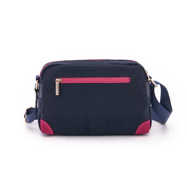 B.S.D.S冰山袋鼠 - 雙色聖代 - 玩色實搭圓角造型斜背包 - 藏青莓【F2507-BP】