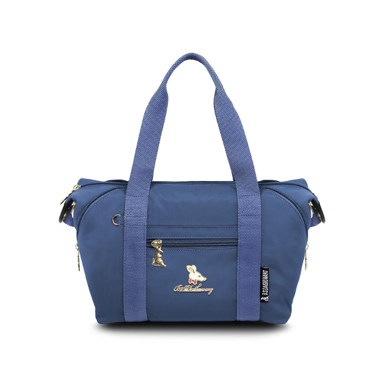 B.S.D.S冰山袋鼠 - 濃情札記 - 多口袋兩用手提包 - 寶藍色【V1238B】