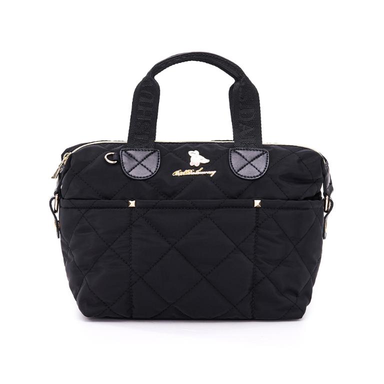 B.S.D.S冰山袋鼠 - 霓虹甜心 - 菱格多口袋兩用手提包 - 黑加侖【Z106-AK】