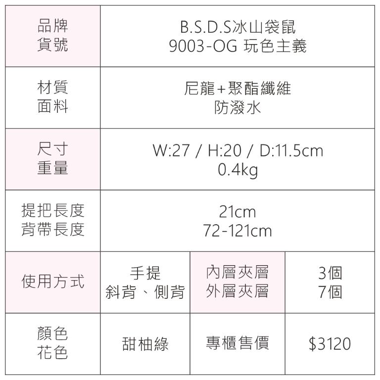 B.S.D.S冰山袋鼠 - 玩色主義 - 雙色可拆式斜肩包 - 甜柚綠【9003-OG】