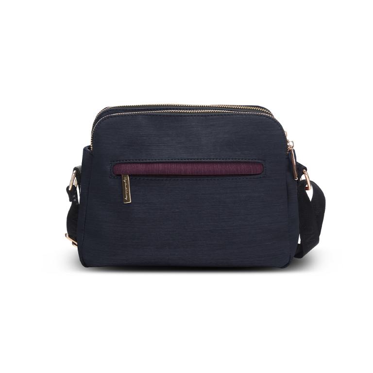 B.S.D.S冰山袋鼠 - 玩色主義 - 雙色多層收納貝殼包 - 野莓黑【9004-KU】