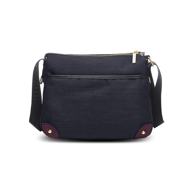 B.S.D.S冰山袋鼠 - 玩色主義 - 雙色多層百搭斜背包 - 野莓黑【9008-KU】