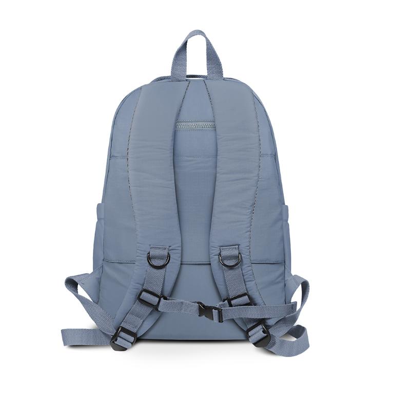 B.S.D.S冰山袋鼠 - 樂活遊記 - 格紋多夾層附插袋胸扣後背包 - 藍色【X1251B】