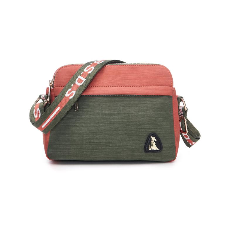 B.S.D.S冰山袋鼠 - 玩色主義 - 雙色多層收納貝殼包 - 甜柚綠【9004-OG】