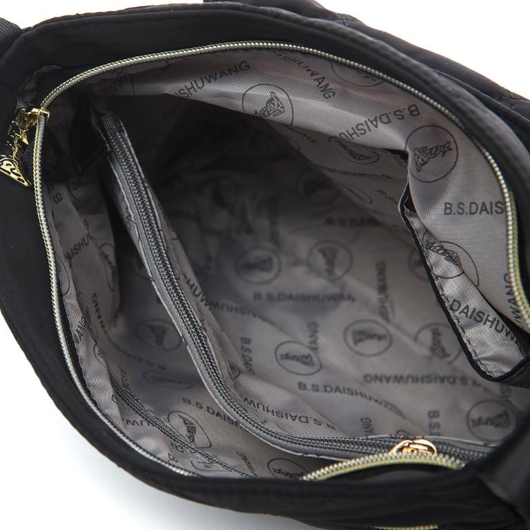 B.S.D.S冰山袋鼠 - 霓虹甜心 - 菱格多層收納斜背包 - 黑加侖【Z20061-AK】