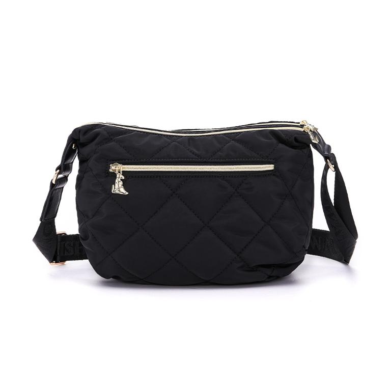 B.S.D.S冰山袋鼠 - 霓虹甜心 - 菱格休閒輕巧斜背包 - 黑加侖【Z9811-AK】