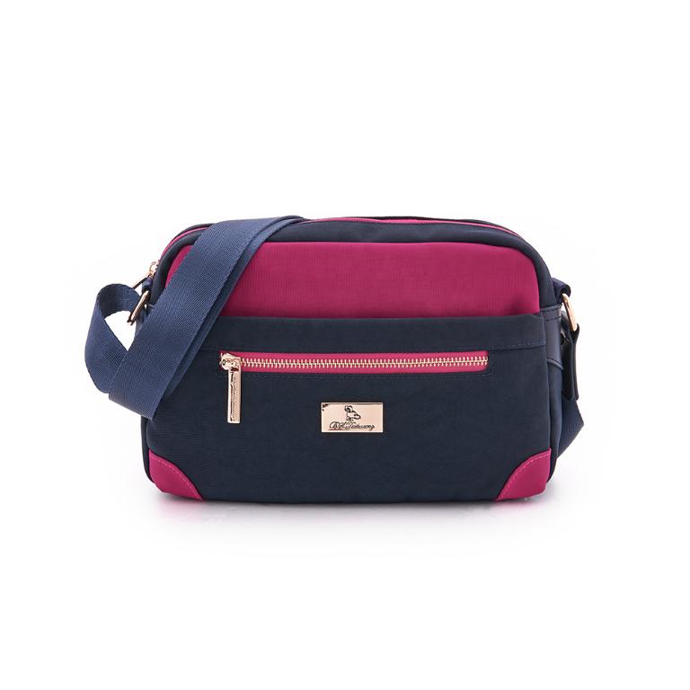 B.S.D.S冰山袋鼠 - 雙色聖代 - 玩色實搭圓角造型斜背包 - 藏青莓【F2507-BP】